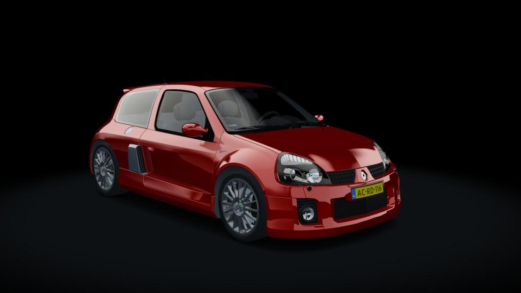 Renault Sport Clio V6 Phase II, skin rouge_de_mars